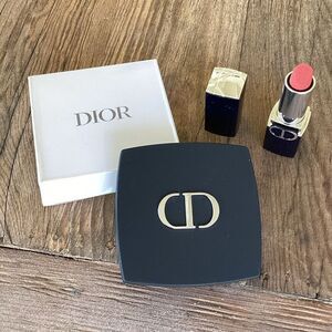 New w/ Box Christian Dior Makeup Compact Mirror & Mini Rouge Lipstick 772